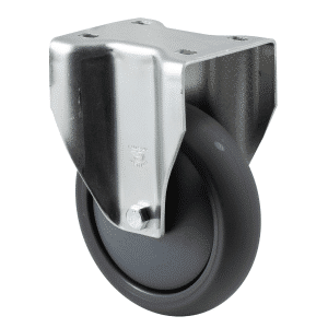 M Series castor, 125mm polyurethane on nylon wheel, Bluestone thread guard, 200 kg load